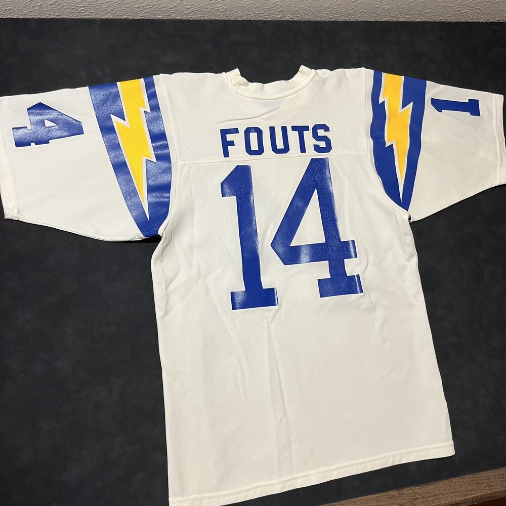 San Diego Chargers Jersey Mcgregor Sand Knit Football Dan Fouts #14 NFL 70s USA